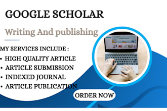 write and publish research article for google scholar in indexed journals