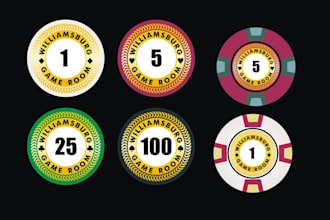 make modern poker chip, playing card, poker logo or any graphics design