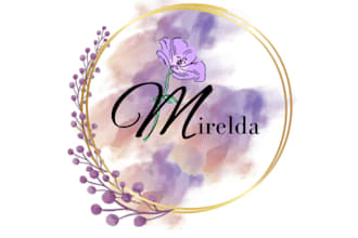 design a beautiful round floral logo with your brand name