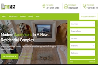 build a real estate investor landing page or website