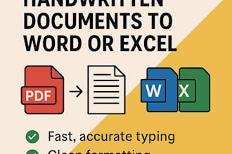 convert PDF, scanned or handwritten documents to editable word or excel