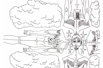 create hand drawn and funky illustrations for you