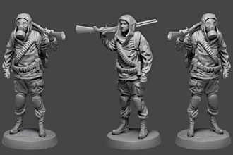 sculpt 3d miniature dnd warhammer tabletop figurine status stl for 3d printing