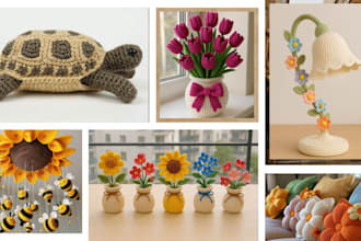 write detailed amigurumi crochet pattern with photo for etsy shop ebook guide