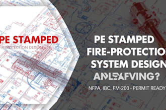 design and pe stamp fire alarm system based on nfpa ibc 13r 13d fm200