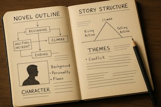 help outline your novel and work with you on your characters