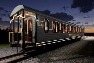train carriage interior design, luxury  rail travel