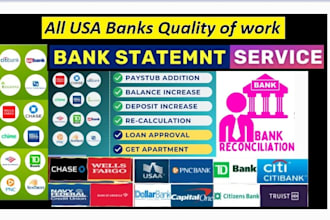 prepare bank reconciliation and financial statements for you