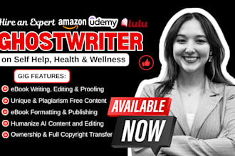 be your self help ebook writer, kdp book writer, life coach, mental health ebook
