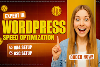 optimize wordpress website speed, set up ga4 and google search console