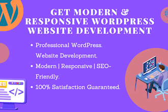 design and develop your wordpress ecommerce, portfolio and blog website