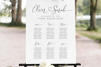 design a stunning wedding event seating chart or interactive venue map