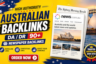 rank australia with da90 australian backlinks from au newspaper link building