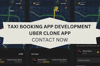 develop taxi booking app rideshare app uber clone ola app turo car rental app