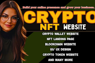 crypto website crypto wallet website, crypto blockchain website nft landing page
