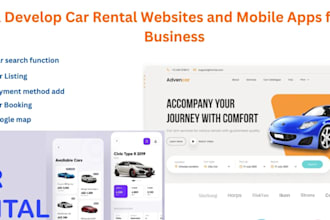 develop car rental website and mobile apps for your business