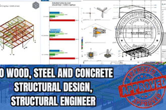 do wood, steel and concrete structural design, structural engineer