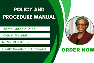 write group home policy and procedures manual, healthcare and afh guide