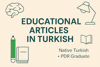 create educational or psychology articles in turkish