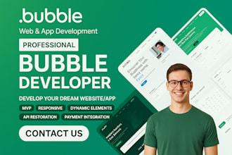 develop bubble app or bubble io website with no code solution