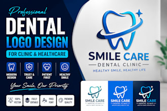 design professional dental logo for clinic and healthcare