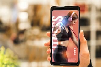 mockups your app, website or mobile game on iphone, and android phone