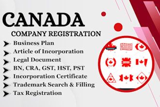 incorporate your company in canada, business registration and legal documents
