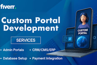develop a custom CRM hrm and web portal with database management