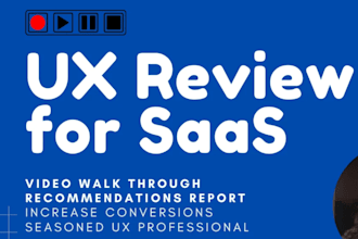 do live video UX review for your saas app