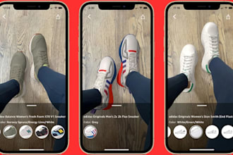 create augmented reality, virtual try on for fashion store and hair stylist