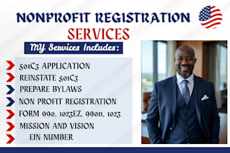 register your 501c3 nonprofit, file form 1023ez, reinstate tax exempt, form 990