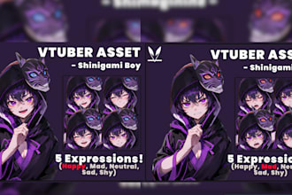 design pngtuber live2d model vtuber rigging pngtuber giftuber chibi anime style