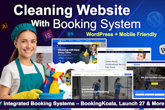 build a cleaning booking service website by wordpress