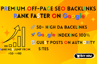 build premium off page SEO backlinks for rank faster on google