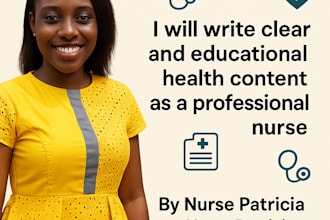 write clear, accurate health or medical articles