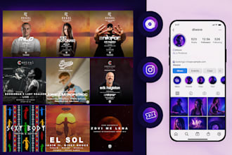 design minimalistic or flyer of your choice for a bar, nightclub, dj, birthdays