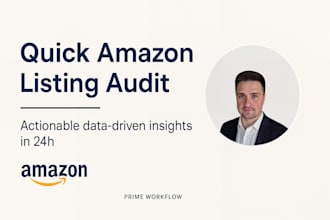 audit your amazon product listing and send a PDF action plan within 24 h