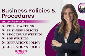 write business policies and procedures tailored for compliance