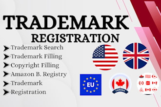 help with trademark registration USA, UK, eu or canada and search