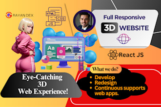 create a stunning 3d designed website with interactive visuals