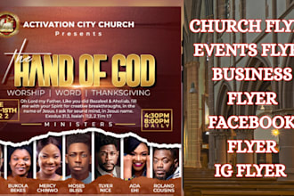 design a creative church flyer or event flyer within 6 hours