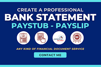 prepare bank reconciliation and financial statements