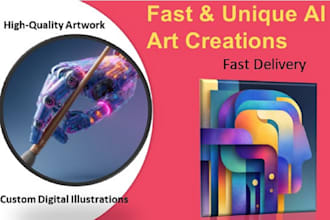 create unique ai generated digital art and custom illustrations