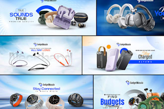 design eye catching website banners, web sliders, or shopify hero banners