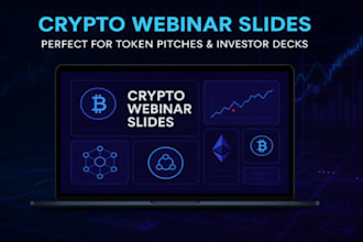 design crypto webinar presentation slides for your blockchain project
