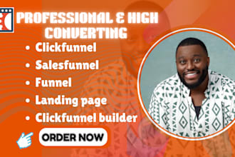 build high converting funnel clickfunnels landing page and sales funnel