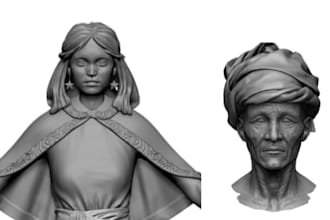 design 3d head 3d face 3d bust 3d texturing 3d full body for 3d printing