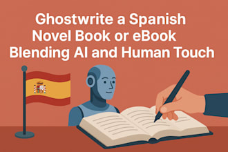 ghostwrite a spanish novel book or ebook blending ai and human touch