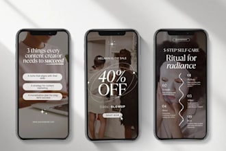 design aesthetic canva template, mockup, ebook, puzzle feed for instagram post