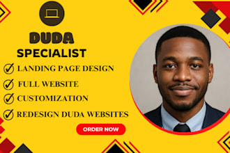 design a website using the duda website builder